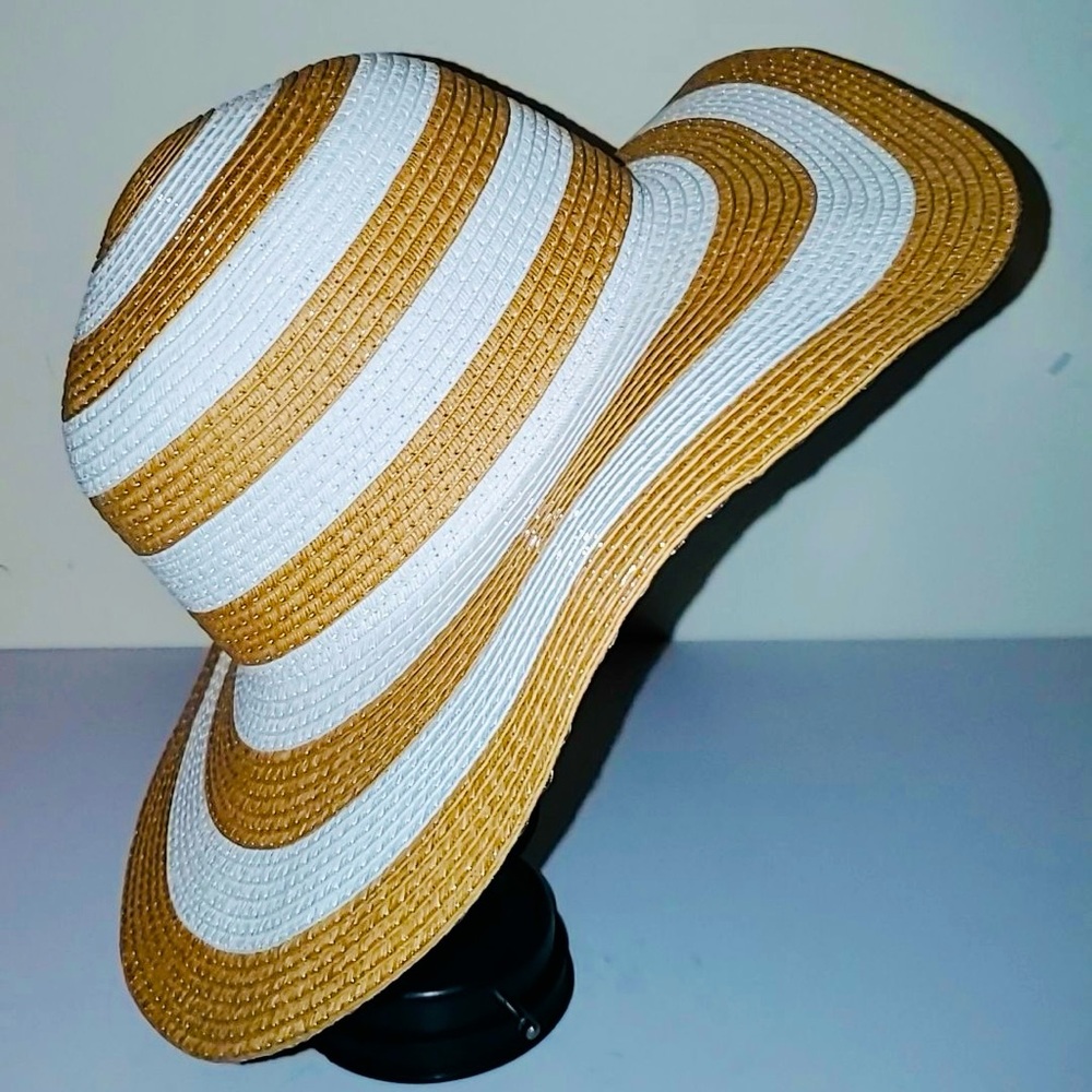 Stripe Women’s Floppy Hat | Time & Tru | NWT